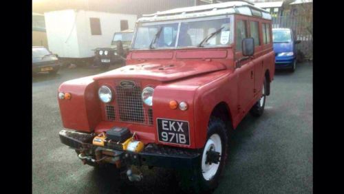 Landrover series 2a 109 12 seater county station wagon with safari roof in red