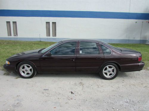 1996 chevrolet impala ss sedan - burgundy exterior - leather interior - 5.7l v8