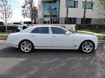 2012 bentley mulsanne white over lines loaded with options low miles