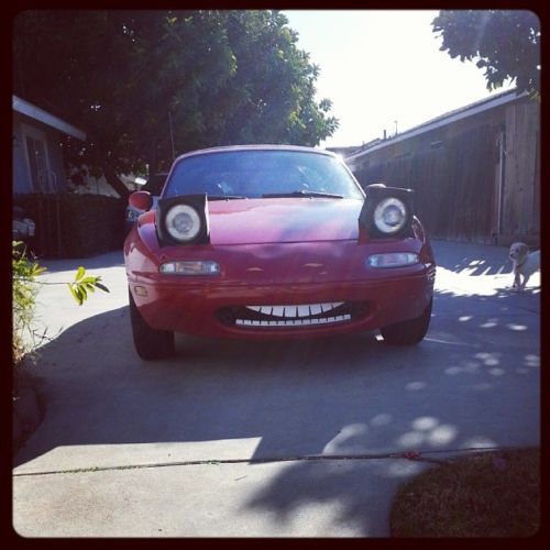 1991 red mazda miata