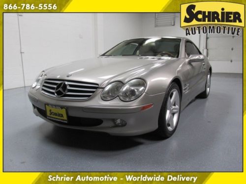 06 mercedes-benz sl500 gold rwd glass roof automatic power hard top