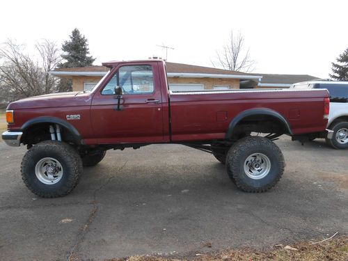 Lifted 1989 ford f-350 xlt lariat standard cab pickup 2-door 7.5l