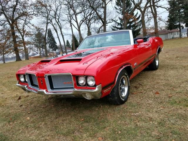 1972 oldsmobile 442 w-30 convertible-matador red