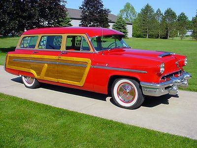 1953 mercury monterey station wagon woodie woody overdrive!!! no reserve!!!