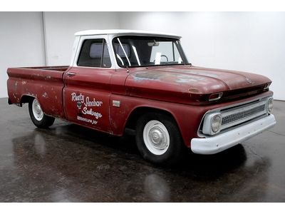 1966 chevrolet c10 swb pickup 350 v8 turbo 350 automatic bench seat look at it