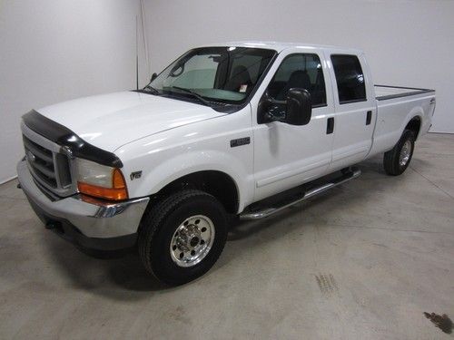 01 ford f250 6.8l triton v10 gas auto 4x4 crew cab long bed xlt 2 owner 80 pics