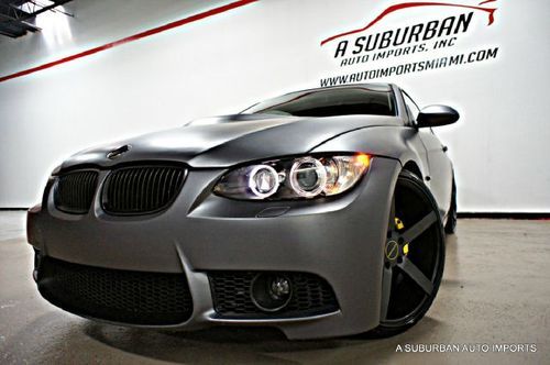 2008 bmw 328i coupe active cpo warranty matte gray m3 upgrades 20" vossen rims