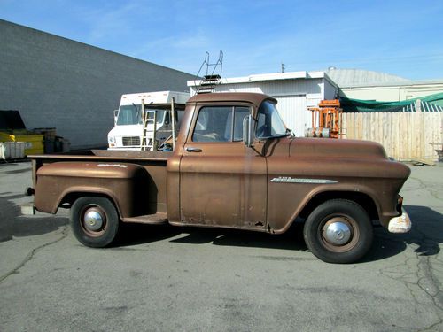 1955 chevrolet chevy 3100 pick up all original 6 cyl runs and drives well