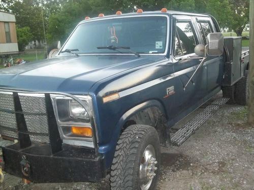 86 f350 4x4 cummins crewcab flatbed