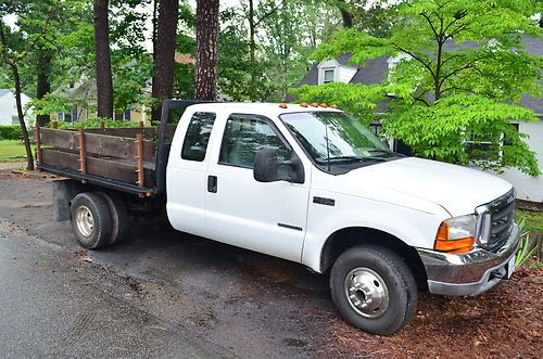 2001 ford f-350 4x4 xl x/c chassis cab flatbed