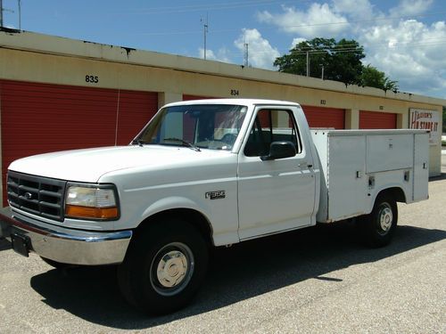 1997 ford f350 utiltity truck service truck runs and drive great
