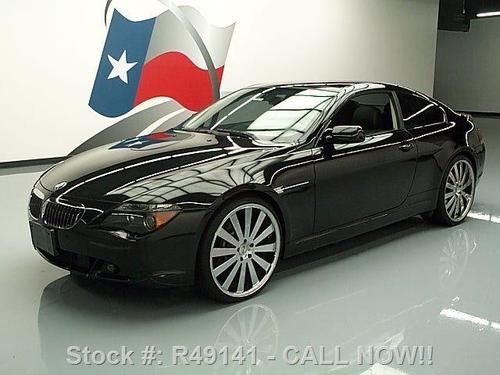 2006 bmw 650i sport htd seats sunroof nav 22's only 49k texas direct auto