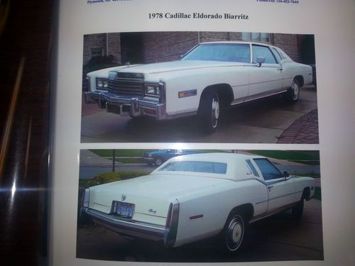 1978 cadillac eldorado biarritz coupe 2-door 7.0l