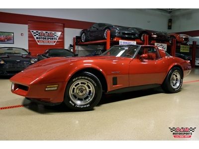 1982 corvette coupe automatic red on red glass t-tops aluminum wheels