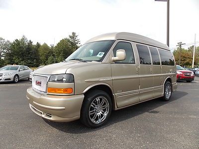 13 gmc hi-top conversion van all wheel drive leather 26" tv/dvd captains chairs