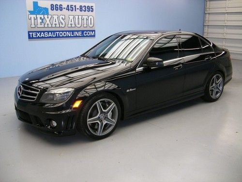 We finance! 2010 mercedes-benz c63 amg 451 hp roof nav heated leather texas auto