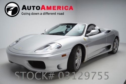 16k low miles 2002 ferrari 360 f1 spider badges silver with black leather