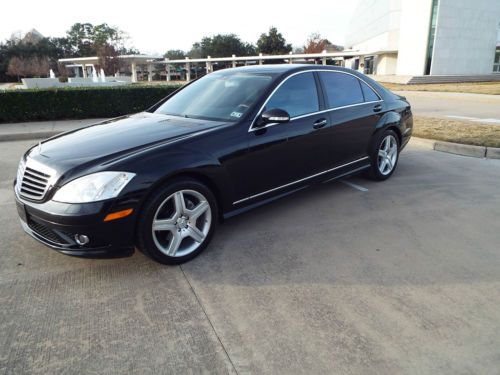 2008 mercedes-benz s550 base amg sport package clean carfax blk/blk loaded