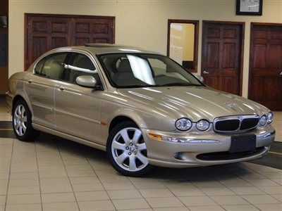 2004 x-type 3.0l awd tan/tan lthr only 53k 1-owner moonroof pdc htd-sts loaded -