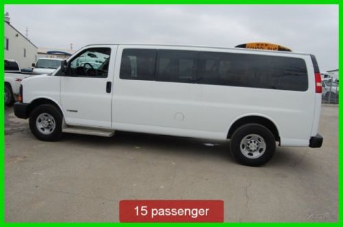2006 ls used 15 passenger 1 owner chevy transport 3500 express clean white auto
