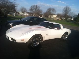 1978 corvette coupe, silver anniversary edition. rare red interior.