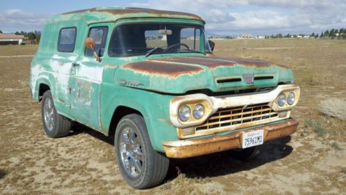 1960 ford panel truck inline 6 cylinder three speed manual