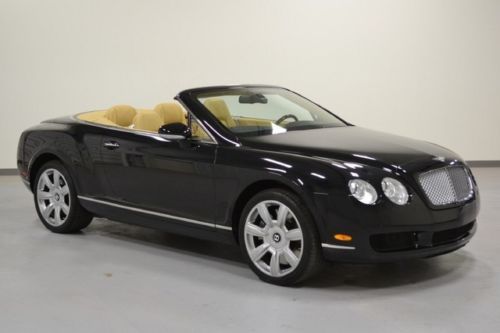 Bentley continental gt twin turbo convertible black over tan 2007 2008 2009