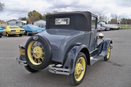 Ford 1929 sports coupe with rumble set frame off restored run&#039;s like new.
