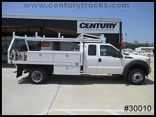 F450 xl super extended cab 11&#039; flatbed ladder rack 6 tool boxes - we finance!