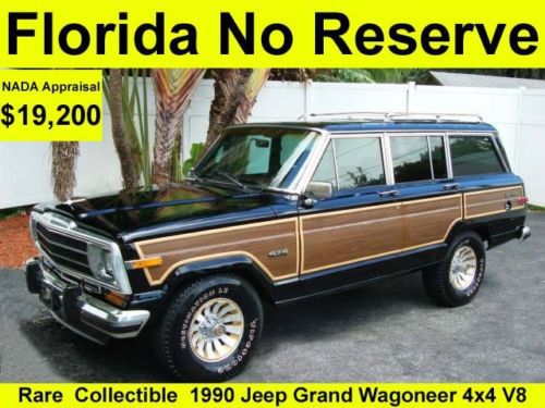 No reserve hi bid wins rare grand wagoneer 4x4 v8 collectible classic 1990 fla
