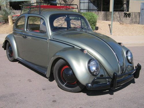 1958 volkswagen beetle custom, single port, roof rack, lowered suspension, nice!