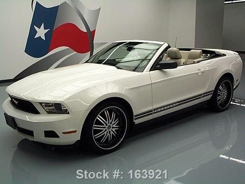 2010 ford mustang v6 convertible leather 20" wheels 35k texas direct auto