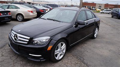 2011 mercedes c300 4matic prem pkg full warranty sunroof heated seats loaded!