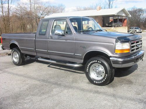 96 ford f250hd 4x4 ext 7.3 powerstroke diesel 5 speed western truck nice!