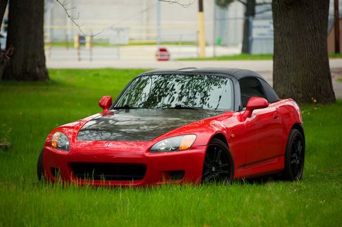 Red honda s2000 hardtop - stage 3 - *turbo ready* lowered, intake, exhaust cheap
