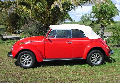 1971 v.w. beetle, red convertible super beetle