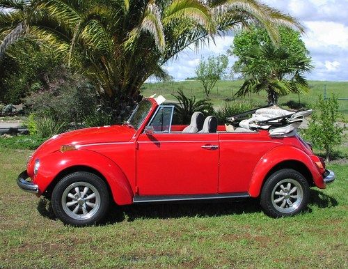 Purchase used 1971 V.W. Beetle, Red Convertible super ...