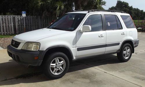 2000 honda cr-v ex automatic white 1 owner runs great free nmvtis history report