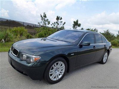 2002 bmw 745i clean carfax navi 88k miles leather s/r hid lights fl car low rese