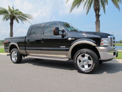 Ford f250 king ranch superduty crew cab fx4 4wd low miles powerstroke diesel