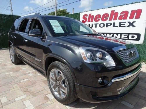 2011 gmc acadia denali 3.6l 1 owner 7 pass lthr dual roofs dvd pwr automatic 4-d