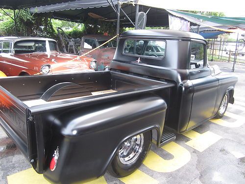 1955 chevrolet pick up pro touring 383 mat black a/c loaded show truck mint