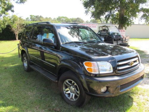 2004 loaded 4x4 limited toyota sequoia suv one owner dvd leather sport utility