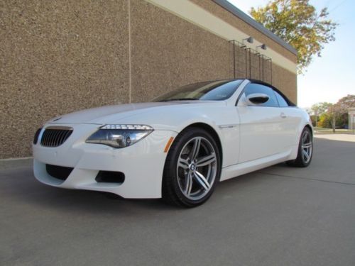 M6 convertible! white! only 29k! smg! carfax certified! new trade in! clean!