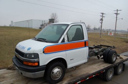 Chevy express 3500 duramax diesel 1 ton dually cab chassis 1 owner fleet