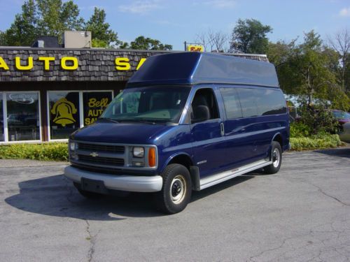 2001 chevrolet express extended raised roof handicap-mobility van low miles