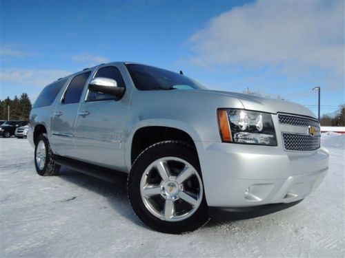 13 chevy suburban 4x4 ltz nav roof dvd quads heated &amp; cooled leather 20&#034; wheels
