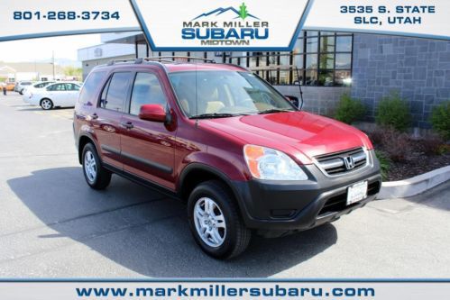 03 cr v ex manual 122k miles sunroof red and tan suv cd ac  awd 1 owner 4x4 4wd