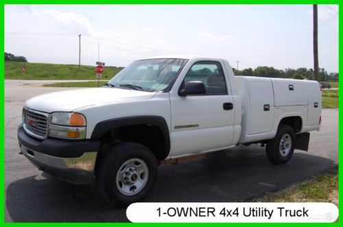 2002 gmc chevy 2500 hd 4x4 utility service truck reading v 8 1-owner