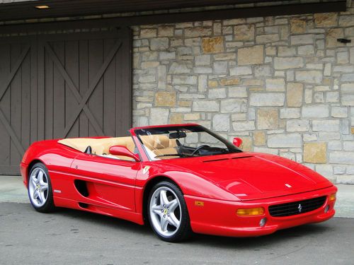 F355 spider, finest '96 in the country! rosso over tan, 6 speed, convertible red